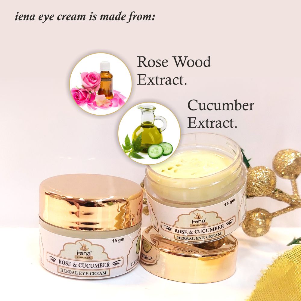 Rosewood & Cucumber Oil - Dark Circle Eye Cream by IENA Ayurveda - 15 ML